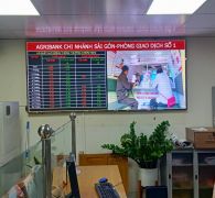 Màn hình led chạy quảng cáo ngân hàng agribank Sài Gòn